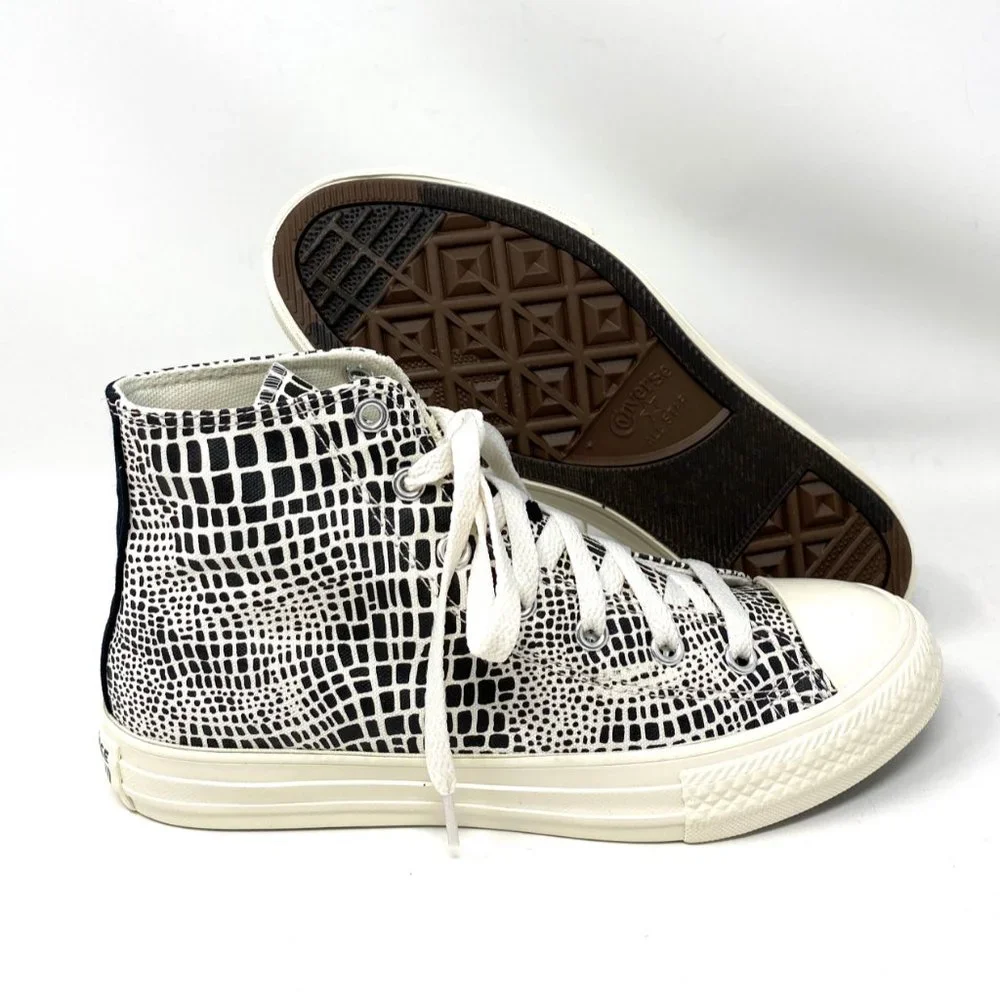 Converse Women's Size 6 670460F CT All Star High Top Black Egret Canvas Sneakers - Picture 3 of 7